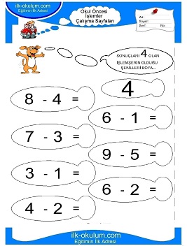 Çocuklar İçin toplam işlemi yaprak testleri 